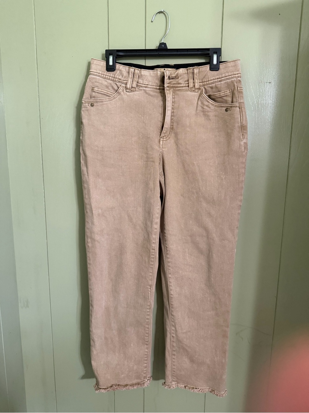 Democracy Women's Beige Straight-Leg Jeans